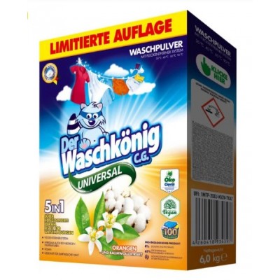 Порошок для прання WASCHKONIG Universal Orangen und Baumwollextrakt (апельсин і бавовна) 6 кг, к/к  (97-078)
